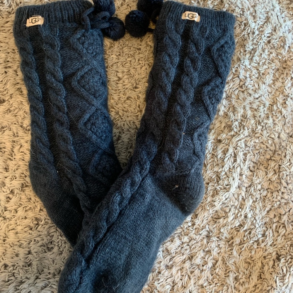 UGG Dark Blue Cable Knit Socks
